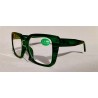Lunettes loupes Grand carré vert