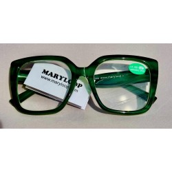 Lunettes loupes Grand carré vert