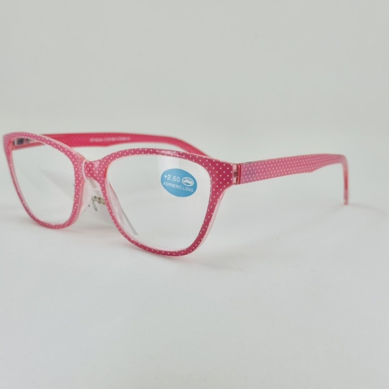 Lunettes loupes Petit pois rose