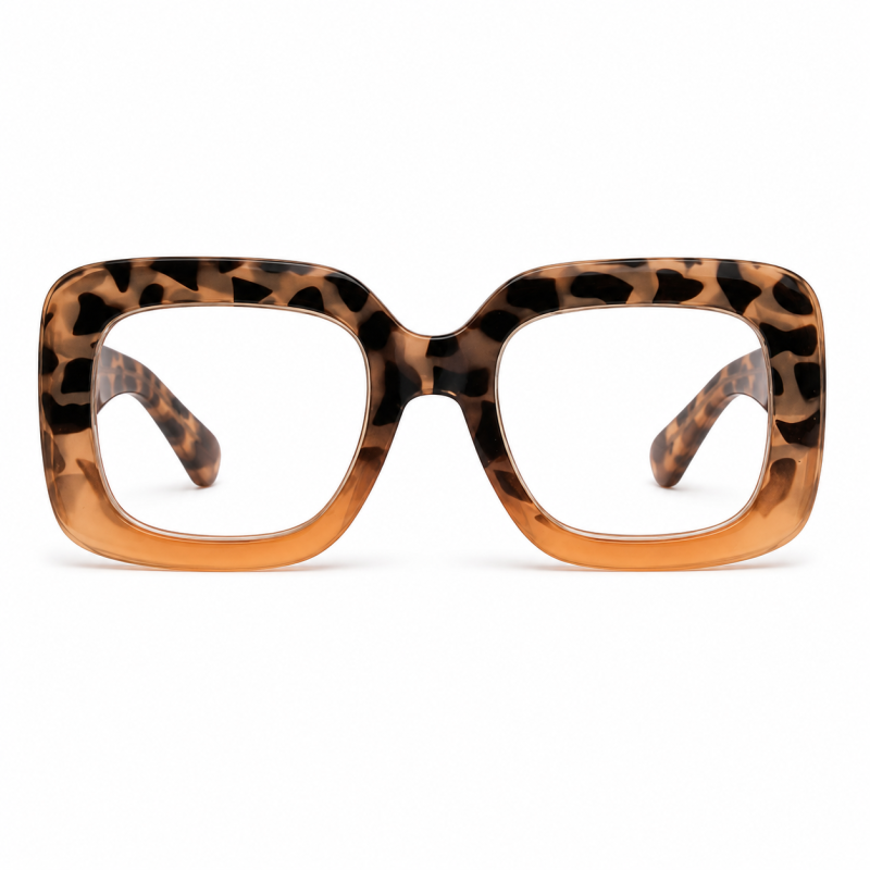 Lunettes loupes Écaille beige