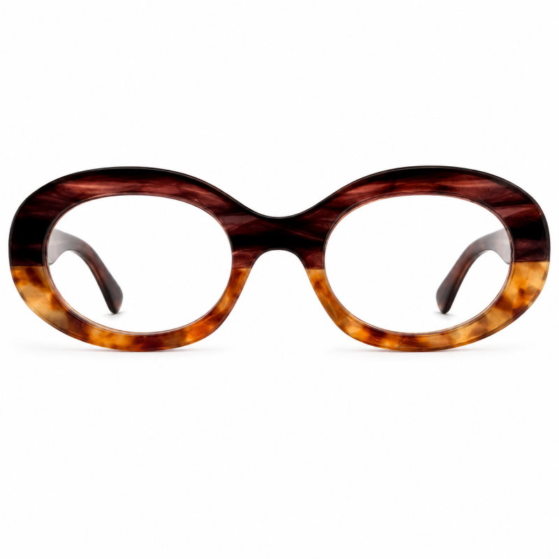 Lunettes loupes Oval écaille miel