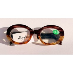 Lunettes loupes Oval écaille miel