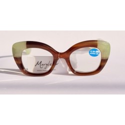 Lunettes loupes Écaille pistache et miel