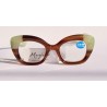 Lunettes loupes Écaille pistache et miel