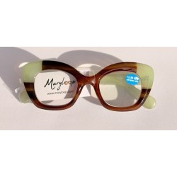 Lunettes loupes Écaille pistache