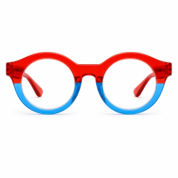 Lunettes loupes Bicolore rouge et bleu