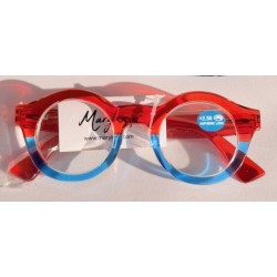 Lunettes loupes Bicolore rouge et bleu