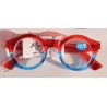 Lunettes loupes Bicolore rouge et bleu