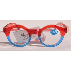 Lunettes loupes Bicolore rouge et bleu